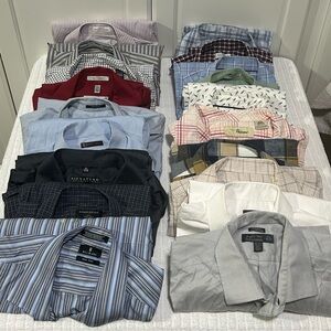 Men's Multi-Color Shirt Collection (19 shirts total)
